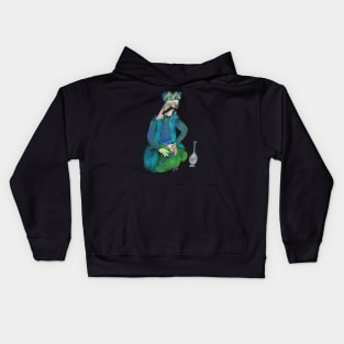 Persian Man with Wine Kids Hoodie